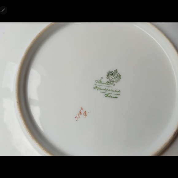 Antique PT Bavaria 2 Handle Studio Hand Painted Artist Signed Yellow Rose Plate - Picture 6 of 10